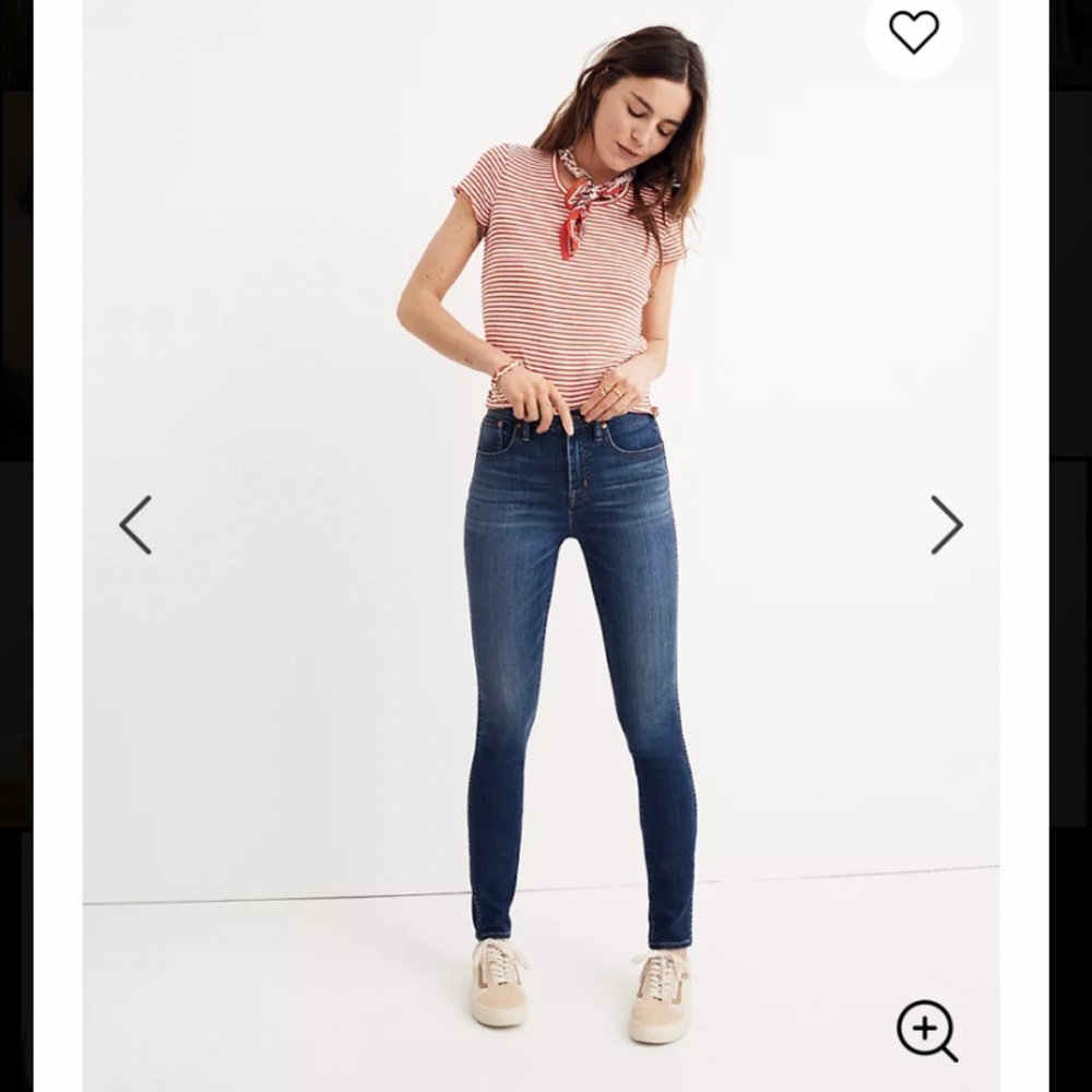 Madewell 10 inch high rise skinny jeans